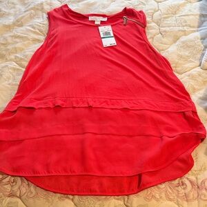Michael Kors Vibrant Red Sleeveless Tank Top